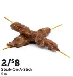 Fareway Steak on a stick offer