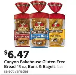 Fareway Canyon bakehouse gluten free bread buns & bagels offer