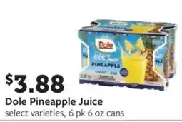 Fareway Dole pineapple juice offer