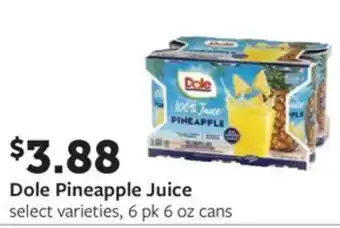 Fareway Dole pineapple juice offer