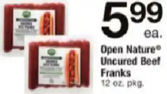 ACME Open Nature Uncured Beef Franks 12 oz offer