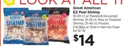 Food 4 Less Great American EZ Peel Shrimp offer