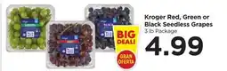 Food 4 Less Kroger Red, Green or Black Seedless Grapes offer