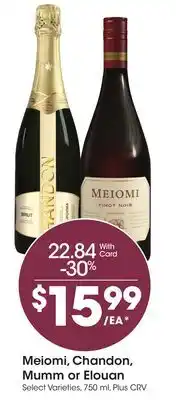 Ralphs Meiomi, Chandon, Mumm or Elouan offer