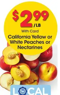 Ralphs California Yellow or White Peaches or Nectarines offer