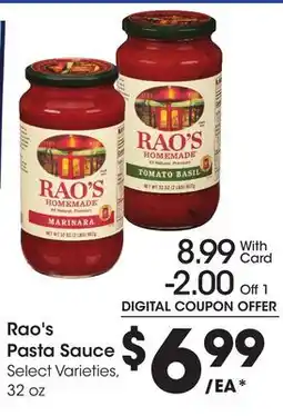 Ralphs Rao's Pasta Sauce offer