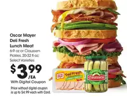 Ralphs Oscar Mayer Deli Fresh Lunch Meat offer