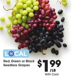 Ralphs Red, Green or Black Seedless Grapes offer