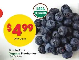 Ralphs Simple Truth Organic Blueberries offer
