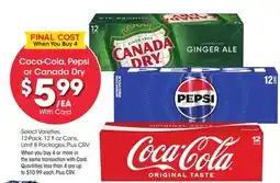 Ralphs Coca-Cola, Pepsi or Canada Dry offer