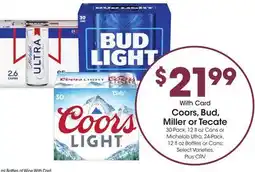 Ralphs Coors, Bud, Miller or Tecate offer