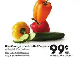 Ralphs Red, Orange or Yellow Bell Peppers offer