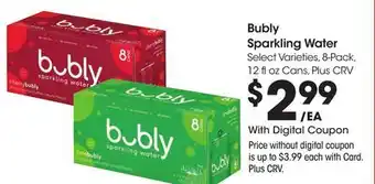 Ralphs Bubly Sparkling Water offer