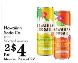 Pavilions Hawaiian Soda Co offer