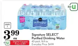 Pavilions Signature SELECT Purified Drinking Water offer