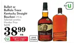 Pavilions Bulleit or Buffalo Trace Kentucky Straight Bourbon offer