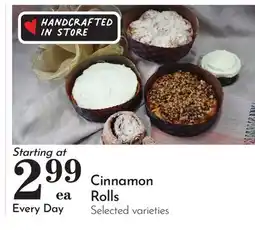 Pavilions Cinnamon Rolls offer