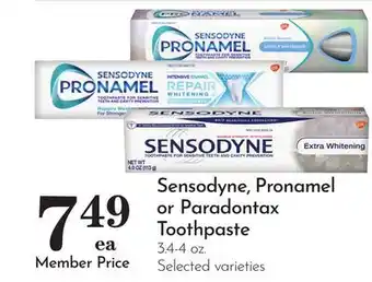 Pavilions Sensodyne, Pronamel or Paradontax Toothpaste offer