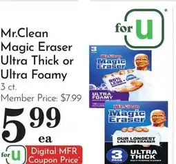 Pavilions Mr.Clean Magic Eraser Ultra Thick or Ultra Foamy offer