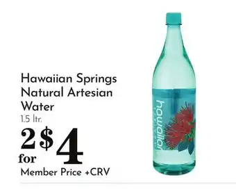 Pavilions Hawaiian Springs Natural Artesian Water offer