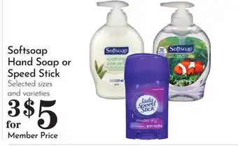 Pavilions Softsoap Hand Soap or Speed Stick offer