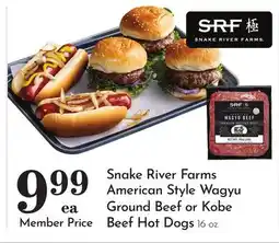 Pavilions Snake River Farms American Style Wagyu Ground Beef or Kobe Beef Hot Dogs offer