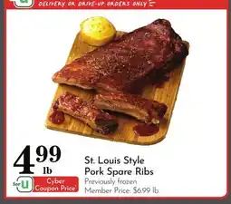 Pavilions St. Louis Style Pork Spare Ribs offer