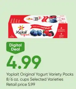 Stater Bros Yoplait Original Yogurt Variety Packs offer