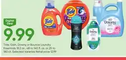Stater Bros Tide, Gain, Downy or Bounce Laundry Essentials offer