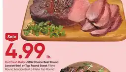 Stater Bros USDA Choice Beef Round London Broil or Top Round Steak offer
