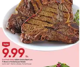 Stater Bros USDA Choice Beef Loin T-Bone or Porterhouse Steaks offer
