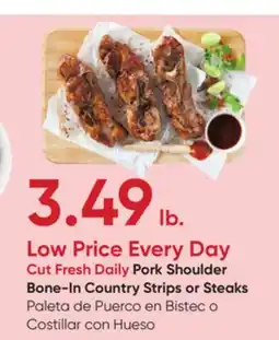 Stater Bros Pork Shoulder Bone-In Country Strips or Steaks offer