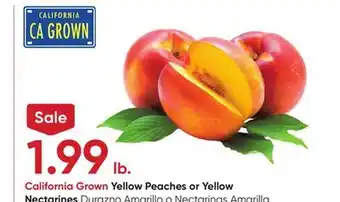 Stater Bros Yellow Peaches or Yellow Nectarines offer