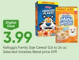 Stater Bros Kellogg's Family Size Cereal offer