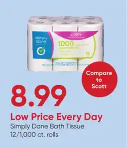 Stater Bros Simply Done Bath Tissue offer