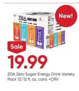 Stater Bros ZOA Zero Sugar Energy Drink offer