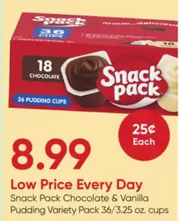 Stater Bros Snack Pack Chocolate & Vanilla Pudding Variety Pack offer