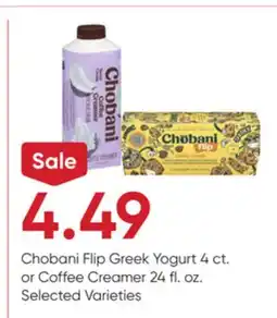 Stater Bros Chobani Flip Greek Yogurt 4 ct. or Coffee Creamer 24 fl. oz offer