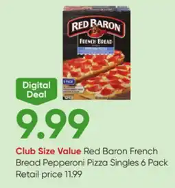 Stater Bros Red Baron French Bread Pepperoni Pizza Singles offer