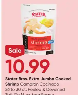 Stater Bros Stater Bros. Extra Jumbo Cooked Shrimp offer