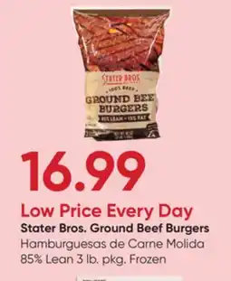 Stater Bros Stater Bros. Ground Beef Burgers offer