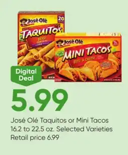 Stater Bros José Olé Taquitos or Mini Tacos offer