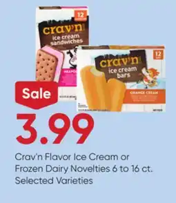 Stater Bros Crav'n Flavor Ice Cream or Frozen Dairy Novelties offer