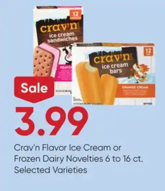 Stater Bros Crav'n Flavor Ice Cream or Frozen Dairy Novelties offer