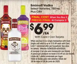 Ralphs Smirnoff Vodka offer