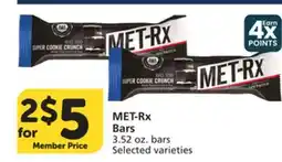 Vons MET-Rx Bars offer