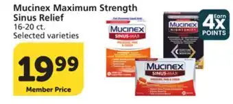 Vons Mucinex Maximum Strength Sinus Relief offer