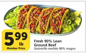 Vons Fresh 90% Lean Ground Beef offer