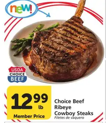Vons Choice Beef Ribeye Cowboy Steaks offer
