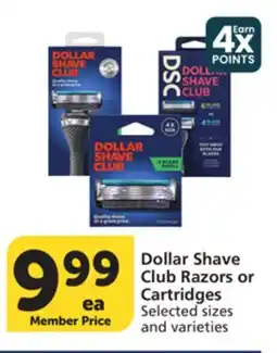 Vons Dollar Shave Club Razors or Cartridges offer